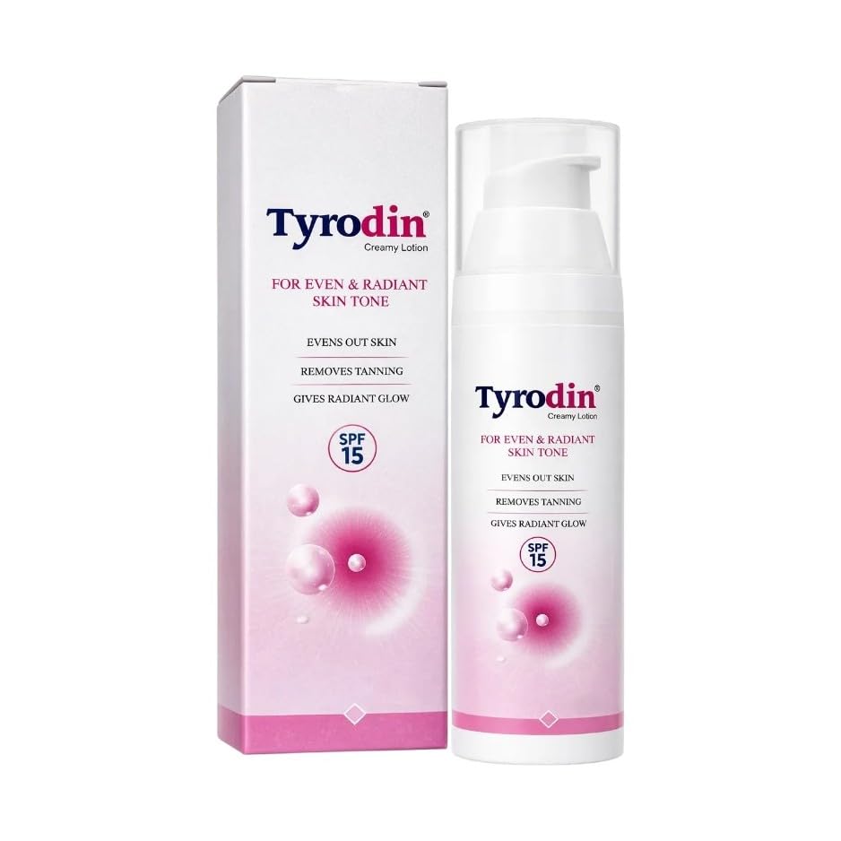 Tyroo-dinn Creamy Lotion for Even & Radiant Skin Tone | SPF 15 Daily Brightening & Moisturizing Body Lotion | Helps Improve Uneven Skin Tone & Tan Appearance | With Glycolic Acid, Niacinamide, Arbutin & Aloe Vera | 100 ml-image-0