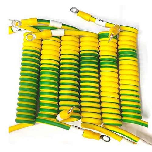 ���_����ΐF�X�v�����O�A�[�X���i5mm�[�q�t���A����15�t�B�[�g�j�A450/750V�ґg�����A�[�X�P�[�u���A��R��PU�V�[�X�̗p�A�ƒ�p/�Y�Ɨp�d�C���S�΍�(10pcs,6AWG)