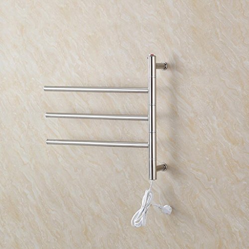Radiador toallero eléctrico giratorio de acero inoxidable para secado rápido de pared 3