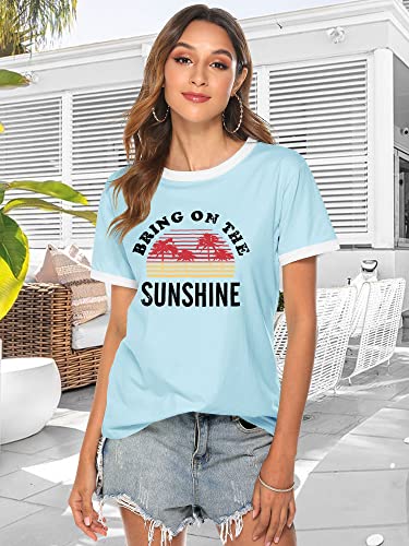 Nlife Bring On The Sunshine Graphic Long Sleeves Tees Blouses For Women Tops Sweaters For Women #TOP1