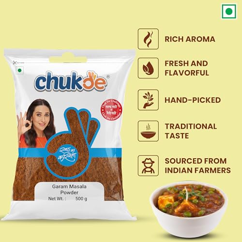 Image of Chukde Garam Masala Powder 500g - Economy Pack | Aromatic All-Purpose Spice Blend (Pack of 1)