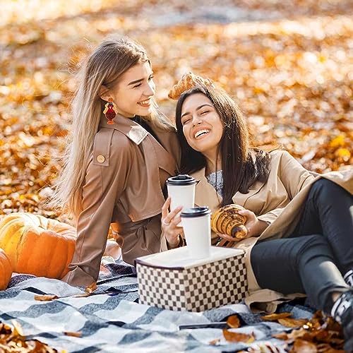 Thanksgiving Fall Earrings for Women Beaded Maple Leaf Pumpkin Turkey Earrings Handmade Gobble Drop Dangle Earrings Autumn Fall Gifts Holiday Party Accessory3