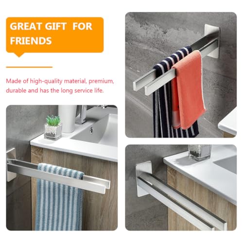 Porte-serviettes mural double sans trou pour protéger vos carrelages - 4