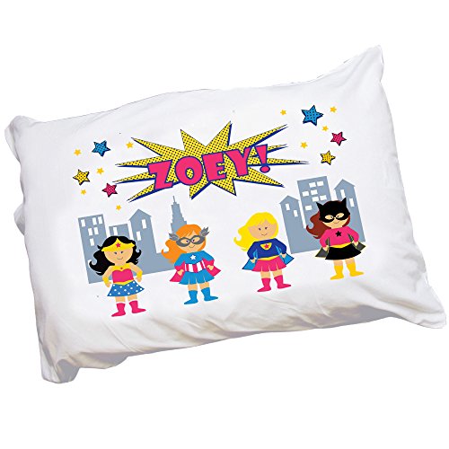 Personalized My Bambino Super Hero Girls Pillowcase for Superhero Theme