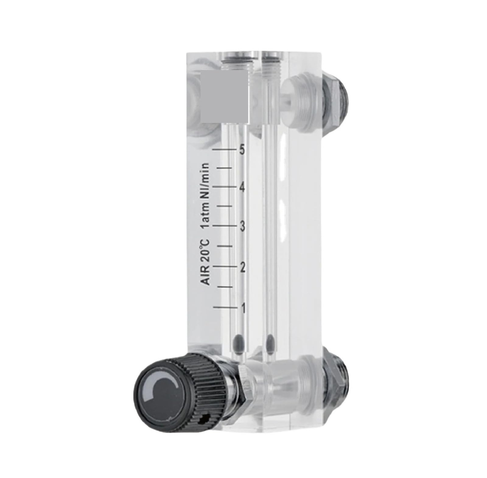 Débitmètre à flotteur de gaz avec vanne de régulation LZM-6T 10-60 LPM - 6
