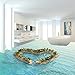 Produktbild 3D Bodenbelag Dreidimensionale Malerei Schlafzimmer Bad Boden Membran Love Island Bodenfliesen Malerei 3D Wallpaper 300 Cm (L) X 210 Cm (W)