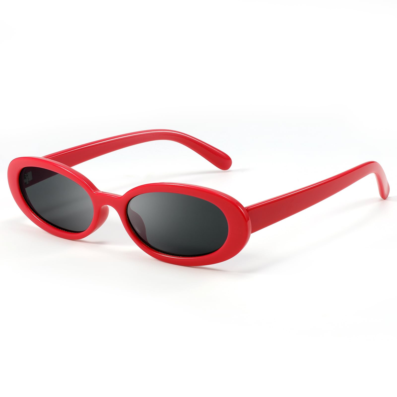 DANAMY Sunglasses Womens Retro Oval Sunglasses for Women Men Fashion Small Oval Sun Glasses 90s Vintage Driving Shades