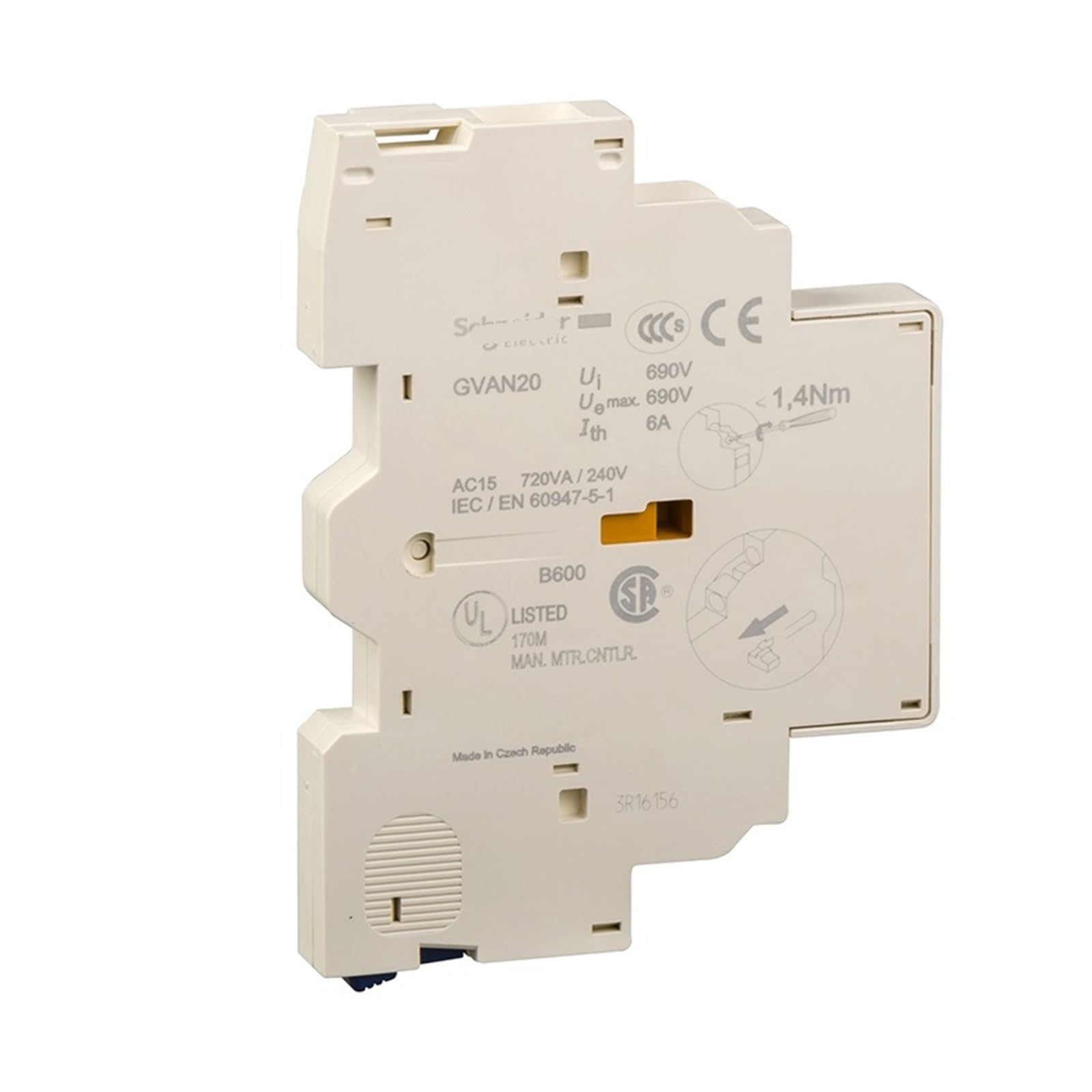 JNVFTCUX Motor Circuit Breaker Auxiliary Contact GVAE11 Protector Formal 1 Normally Open Closed(GVAN20 side)