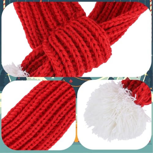 Chapéu de Papai Noel e cachecol de Natal, chapéu de Papai Noel ajustável para cachorro, cachecol de