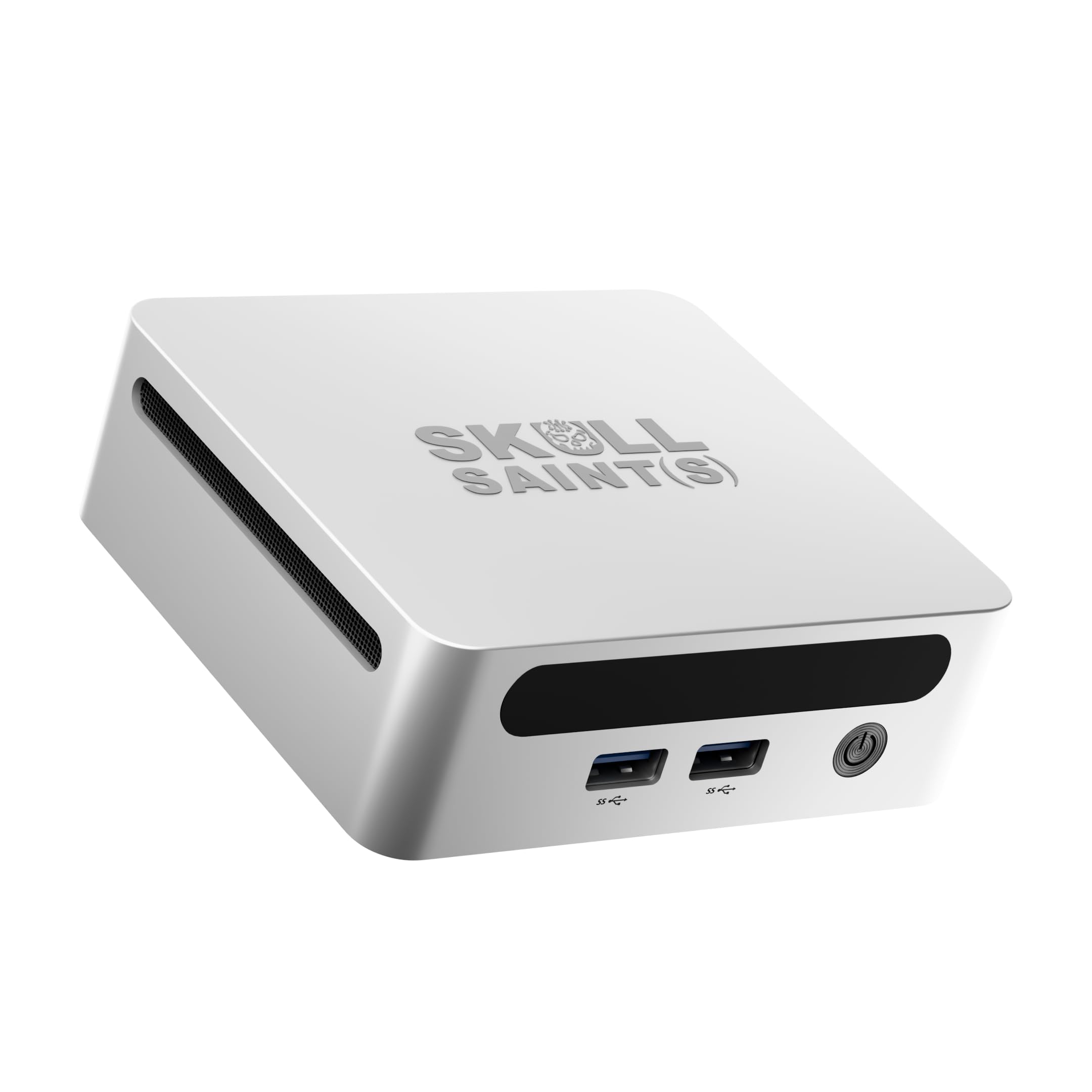 Intel ミニPC シルバー SKULLSAINTS CoreX Mini PC Powered by Ryzen Series, Triple Display