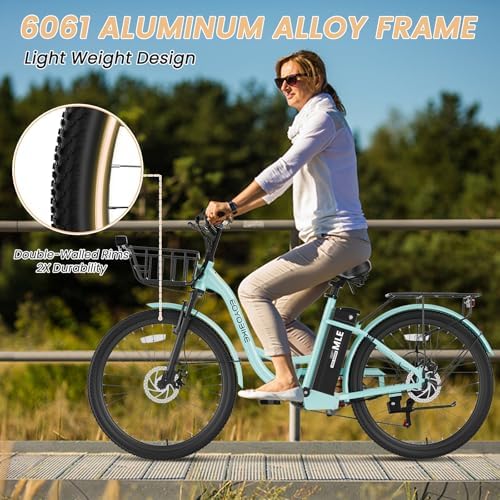 MOONCOOL Electric Bike for Adults, 700W Peak Power Cruiser Electric Bikes image 11