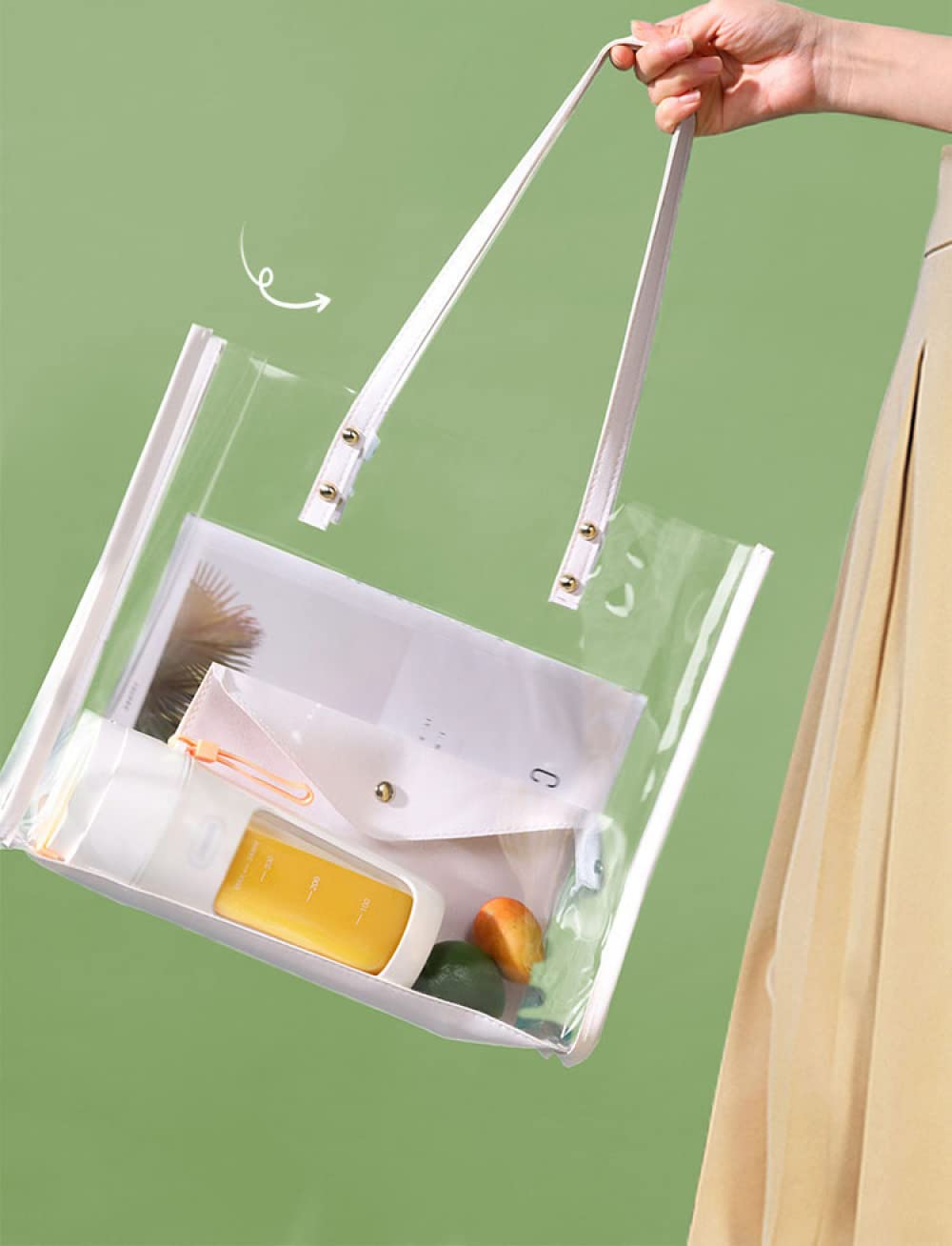 Spremiagrumi Portatile, Frullatore Portatile a 8 Lame, Attrezzatura da Campeggio Bicchiere per Frullatore Multifunzione Domestico, Mini Frullatore per Frappè e Frullati, Bianco
