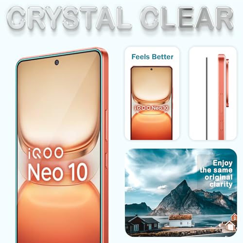 Image of FIRST MART Tempered Glass Screen Protector for iQOO Neo 10 / Neo 10r - Full-Glue Screen Guard, 3D Edge to Edge, HD Clear, Bubble-Free, Case-Friendly, Black, Pack of 2