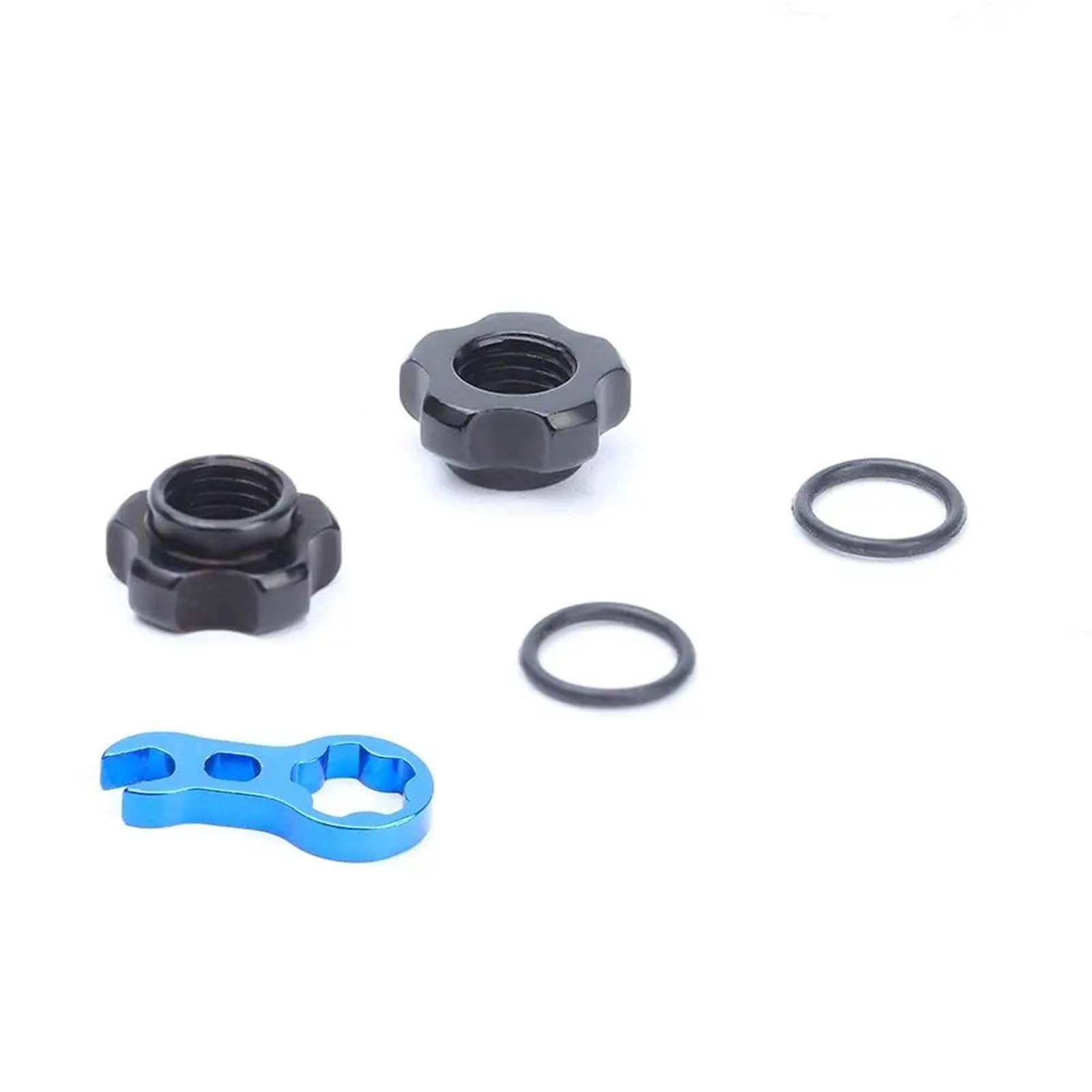 Fahrrad-Ventil-Umrüstmutter-Adapter for Tubeless-Presta-Ventile und Schrader-Ventile, MTB-Fahrrad-Ventilfelgen-Umrüstmutter mit Installationsschlüssel