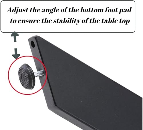 Niern Wood Dining Table With Black Metal Legs, 47" Modern Rectangular Kitchen Table For Kitchen Dining Room Kitchen,Brown #TOP5