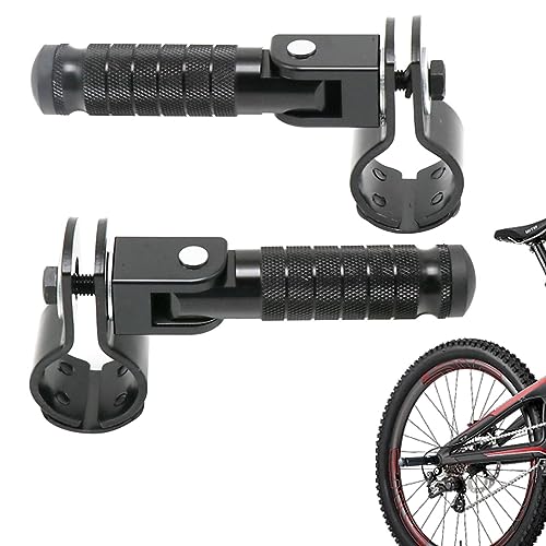 optimism Fahrradfußstütze - 1 Paar Universal-Motorrad-Hinterfußpedalstützen,Motorrad-Rahmenpedale, klappbare Fußrasten für Fahrräder, Roller, Motorräder