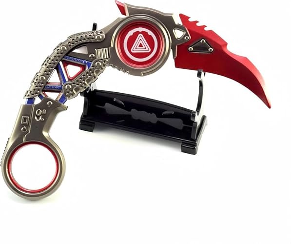 haobook APEX Game Legends Heirloom Raptor's Claw 5.9 ''Metal Collection Cosplay Prop Backpack Decoration Desktop Decoration Gift for Game Lovers,Red - Red