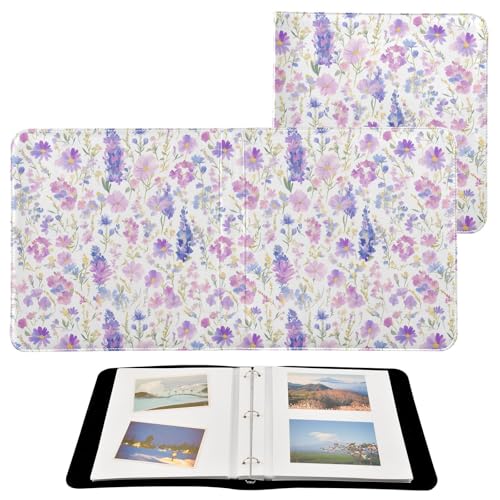 Álbumes de fotos de acuarela, floral, botánico, bohemio, acuarela, para fotos de todos los tamaños, páginas autoadhesivas, fotos de 4 x 6, 5 x 7, 6 x 8 pulgadas