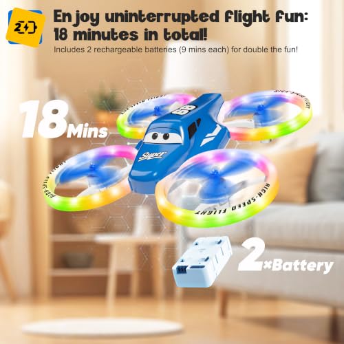 Drones for Kids and Beginners with LED Lights 2 Batteries One Key Start - image 9