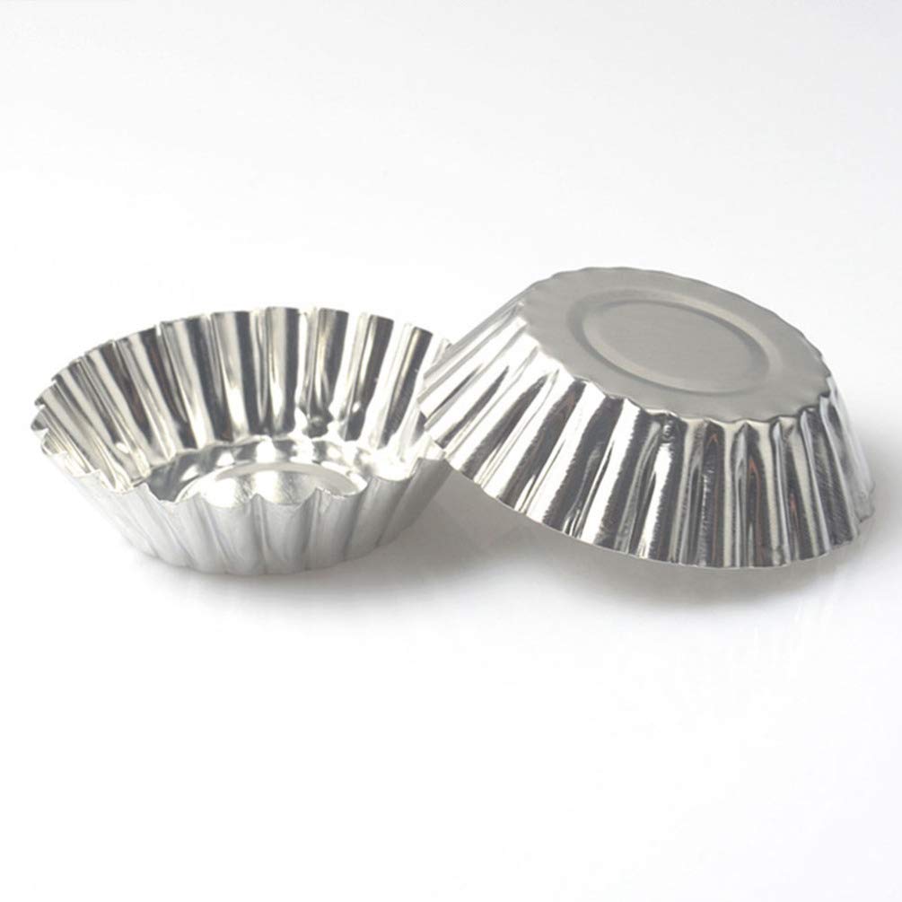 Cabilock 100piezas Moldes De Tartas De De Metal Antiadherente Herramienta Para Hornear Para Magdalenas Pasteles y Postres