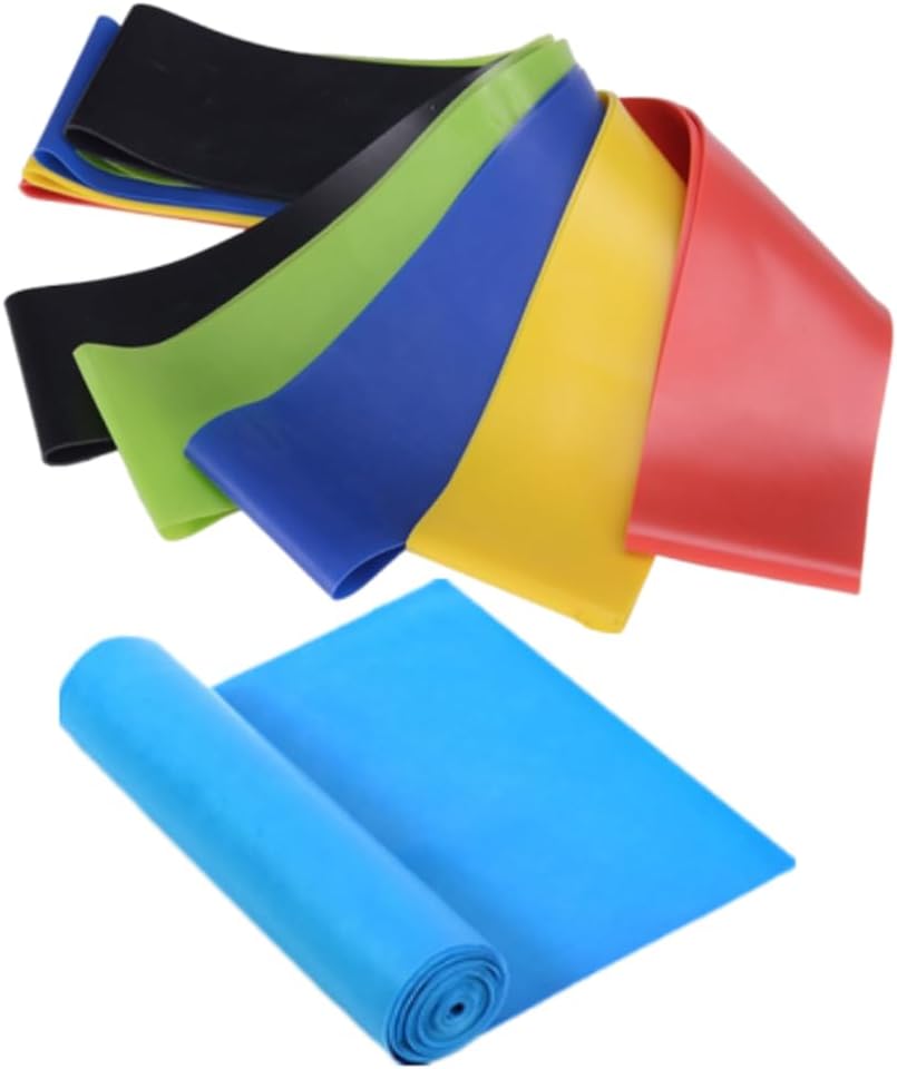Kit 5 Faixas Mini Band + 1 Elástico Thera Band Para Exercício Funcional Corpo Todo Alongamento Musculação Reabilitação Em Casa Academia Ar Livre [KRV Magazine]