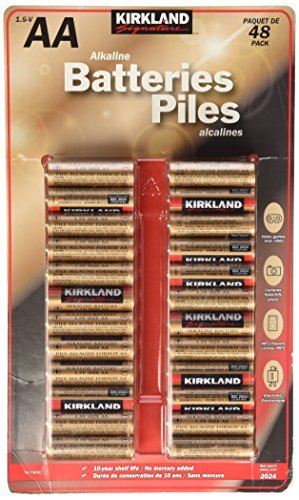 AA 1.5V Alkaline Batteries, 48 Pack by Kirkland Signature