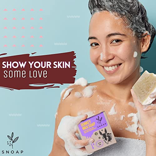 Snoap Tea Tree Bar Soap, Donkey's Milk, Organic Shea Butter & Organic Oils, Cleansing Face & Body Bar For Everyone #TOP4