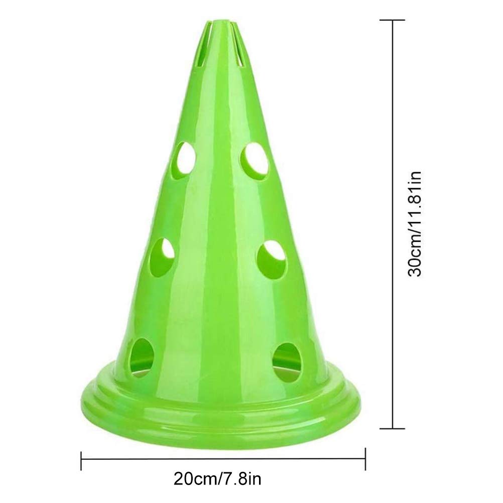 5Pcs Coni da Allenamento per Calcio Barriera conica per Ostacoli con Barra per Ostacoli con Fori