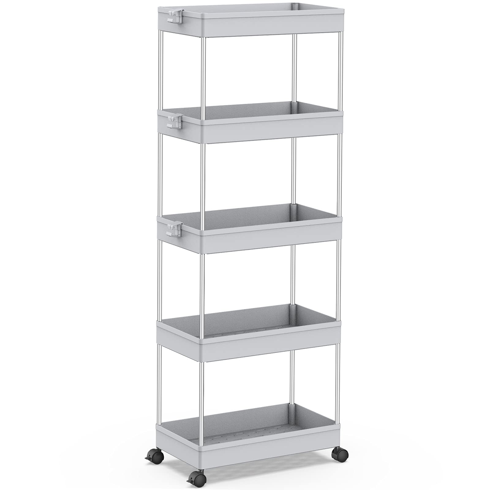 Buy SPACEKEEPER 5Tier Storage Cart, Bathroom Storage Organizer Rolling