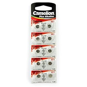 10 camelion ag1 / lr60 / 164/364 / lr621 pile bouton, longue durée de conservation (date d'expiration marqué)