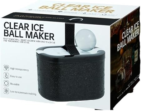 Crystal Clear Ice Cube Molds Premium Clear Ice Ball Maker BPA-Free ice Ball Mold, Sphere Ice Cube Mould
