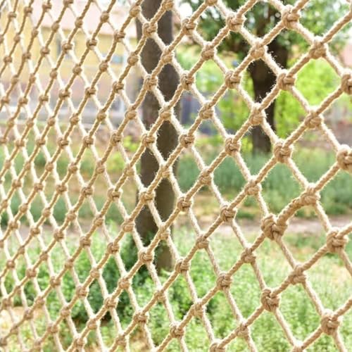 Jute Hemp Rope Nets for Safety and Decorative,Rope Ladder,Tree House Climbing Child Safety Stair Balcony Railing Prot,for Kids and Pet,Versatile Rope Net