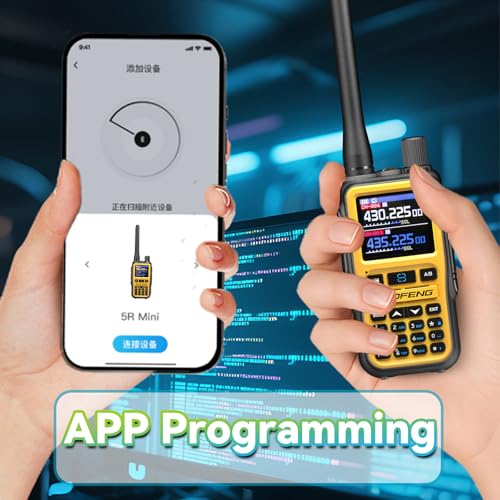 Image of BAOFENG UV5RMINI Two Way Radio NOAA Weather Radio Dual PTT 999CH Survival Radio APP Programming Copy Frequency Ham Radio