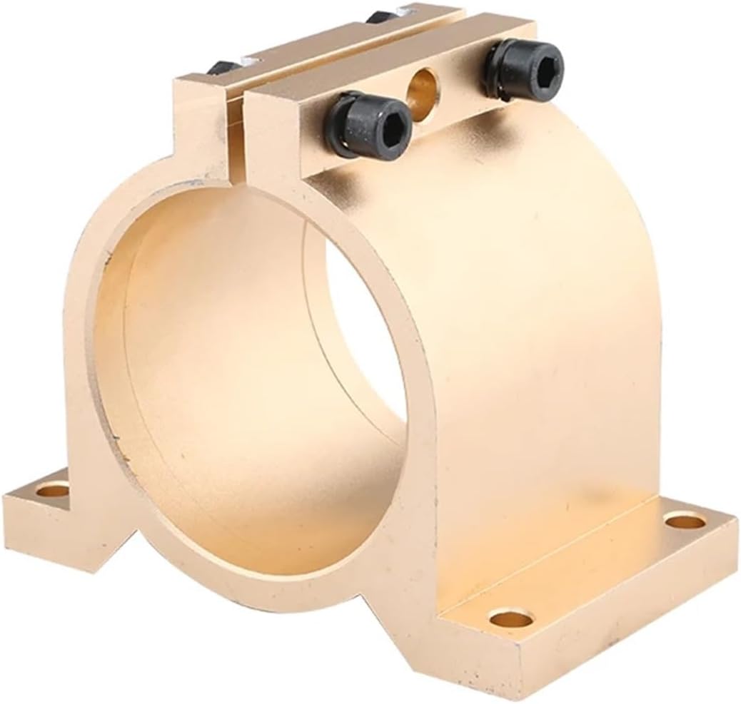 Spindle Motor Clamp Mount Bracket 80MM Spindle Motor Jig Aluminum Clamping Center Bracket for CNC Engraving Router Electromechanical Mounting Seat(Silver 80mm)