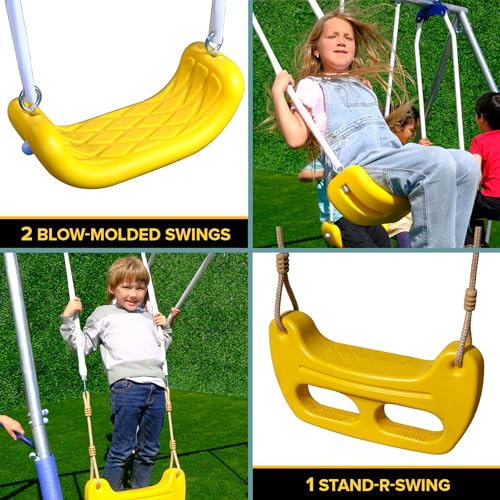 image for Sportspower 'Swing and Play' Galvanized Metal Swing Set(6 Year Warrant