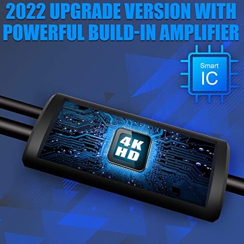 TV Aerial, Indoor TV Aerial, 2022 Latest Digital Freeview TV Aerial with Strongest Signal Amplified Booster 200 Miles Portable HDTV Antenna 4K 1080P Ultra HD Channel For All TV
