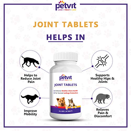 Petvit-Joint-Cartilage-Supplement-with-Glucosamine-Chondroitin-MSM-Collagen-Hyaluronic-Acid-for-Dogs-and-Cats-60-Palatable-Chewable-Tablets