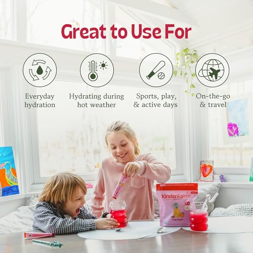 Image of KinderFarms Kids Advanced Electrolyte Powder Drink Mix, Lemon Lime, 16 Ct