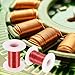MECCANIXITY 42 AWG Magnet Wire, 42 Gauge Enameled Copper Wires 2 oz Magnetic Coil Wire for Transformer Motor Electric, F Grade 311 Fahrenheit (155 Celsius), Red,White
