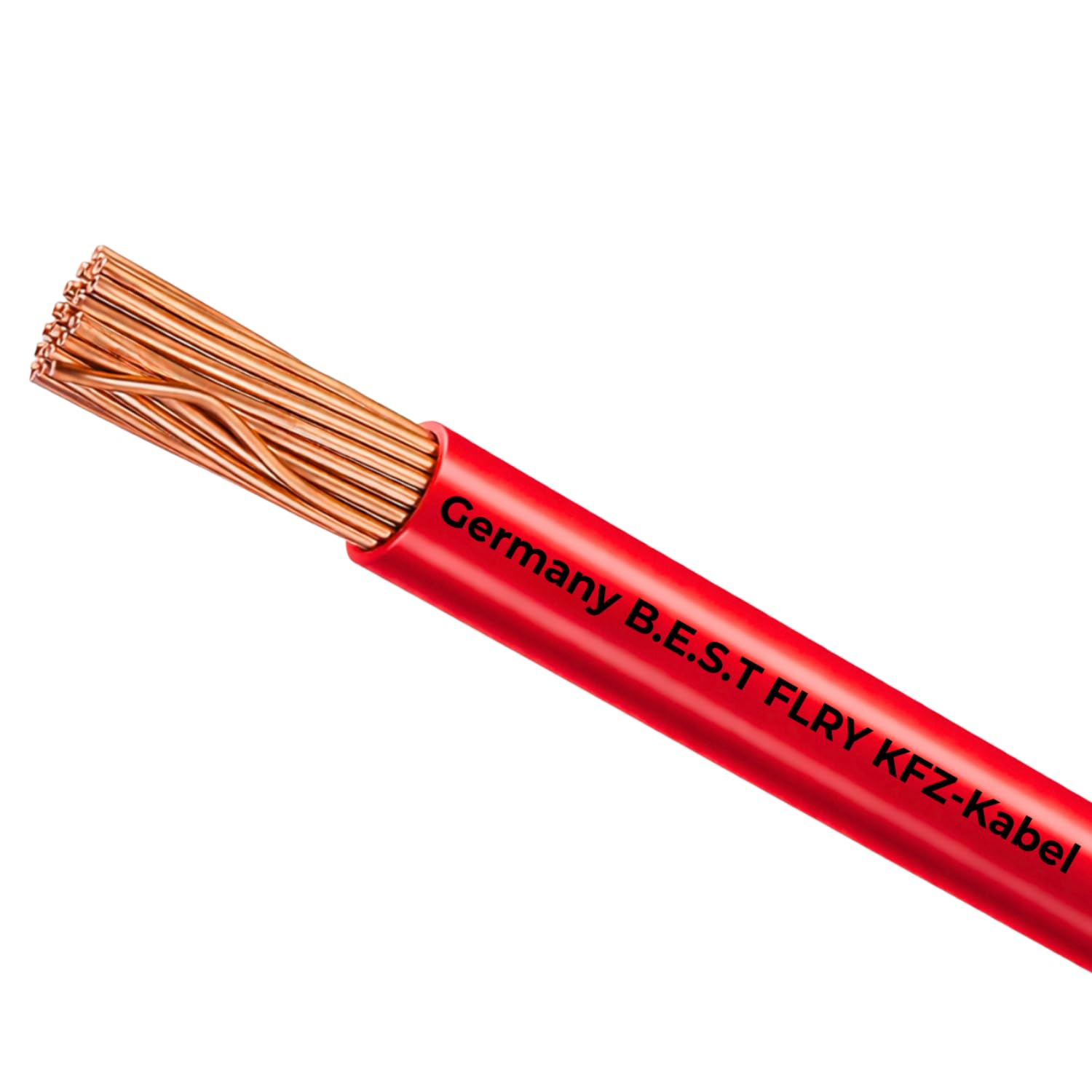 Fahrzeugleitung 6,00mm² 2x20m Rot/Schwarz FLRY-B Set 100% Vollkupfer – Fahrzeugleitung als Ring – Auto Stromkabel bis 60V – Flexible Litze für PKW, LKW, Motorrad, Wohnmobil, Auto HiFi, Bordelektrik