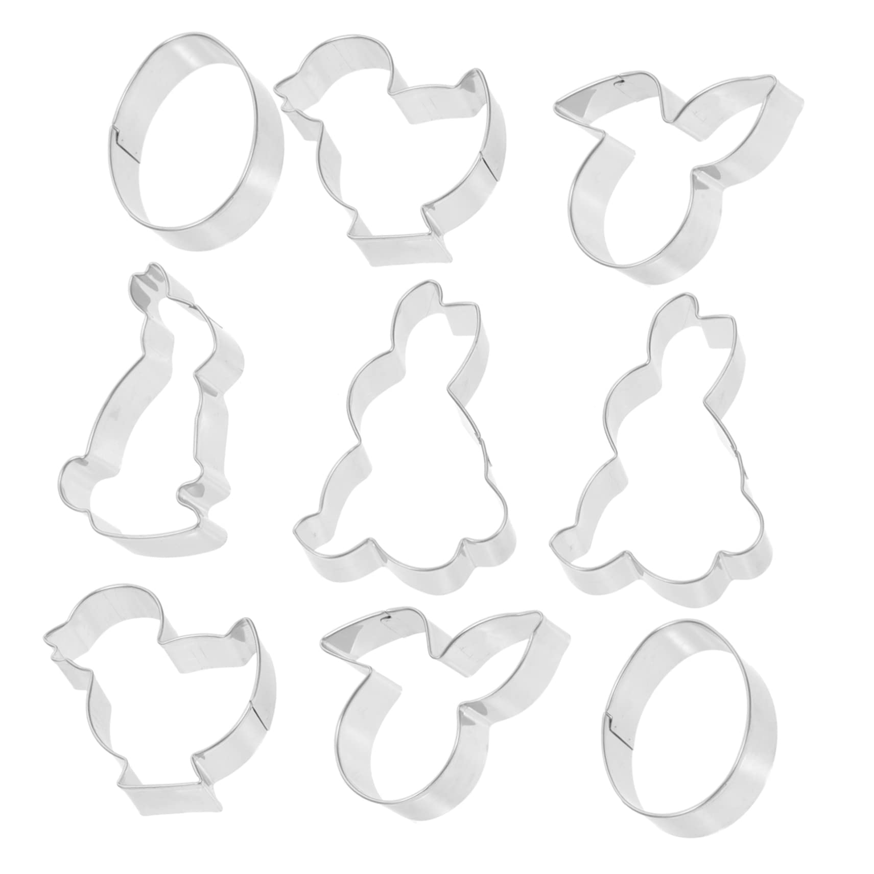 Abaodam 20piezas Cortadores De Galletas De Conejo y Para Pascua Moldes De Inoxidable Para Decoraciones De Fiesta De Pascua y Postres
