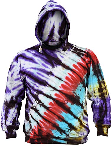 Ezhippie Herren Tie Dye Bunte Hoodie, 2XL Cover
