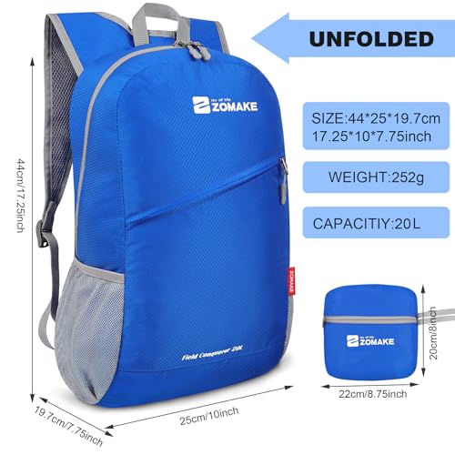 Mochila ligera plegable para hiking ZOMAKE 10/20L miniatura 6