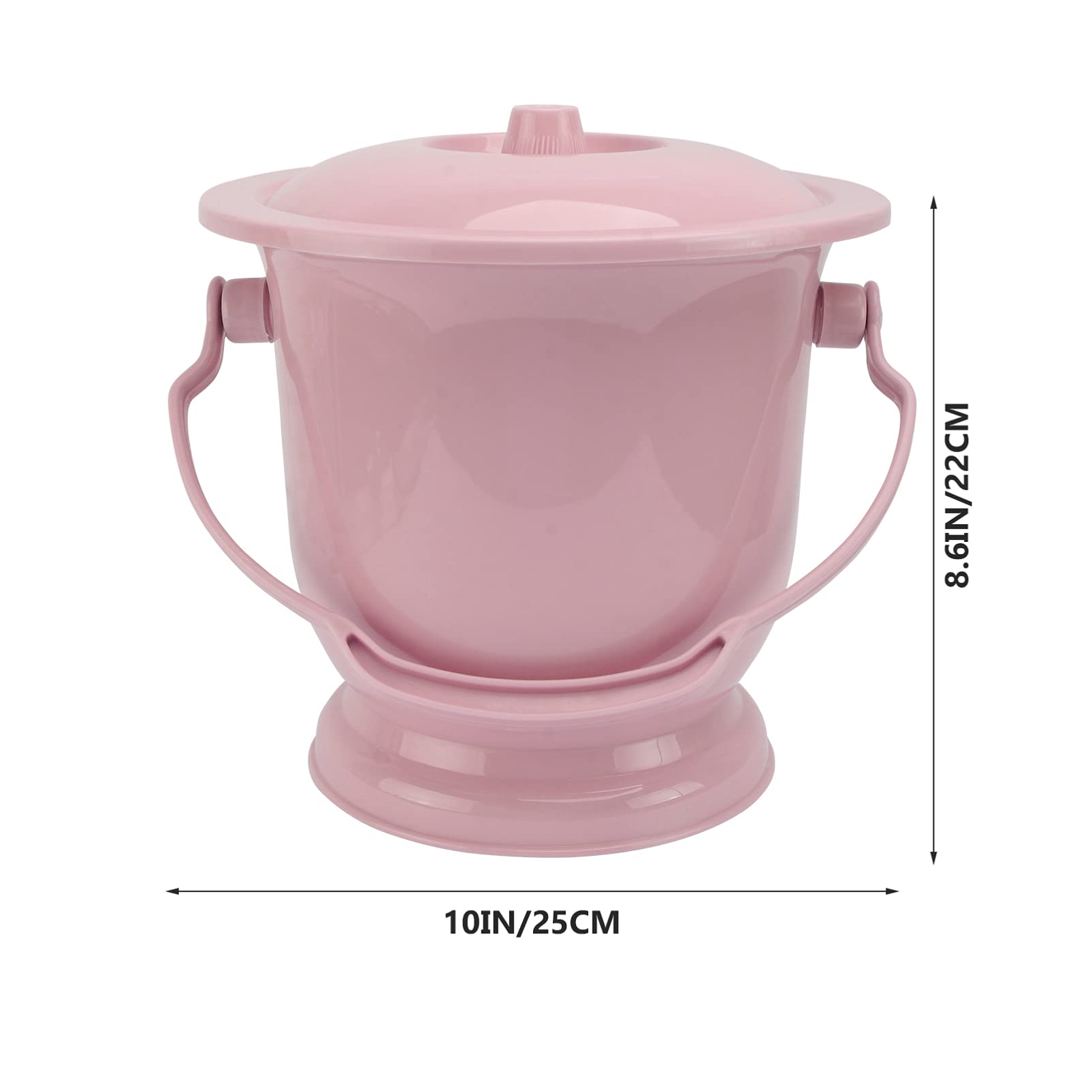 Nocnik, Nocnik z pokrywką, podręczna przenośna toaleta, przenośne wiadro dla dzieci, na nocnik, nocne nocniki dorosłych(Pink)