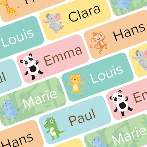 150 Namensaufkleber Für Kinder - Bunt, Waschfest & Rückstandslos Entfernbar