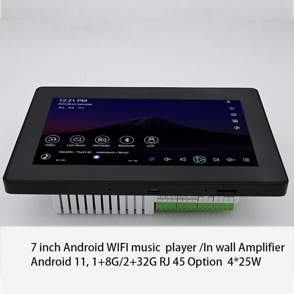 7 Android 11 Smart Home Hintergrundmusik Panel Stereo Sound WiFi Bluetooth Audio (A)