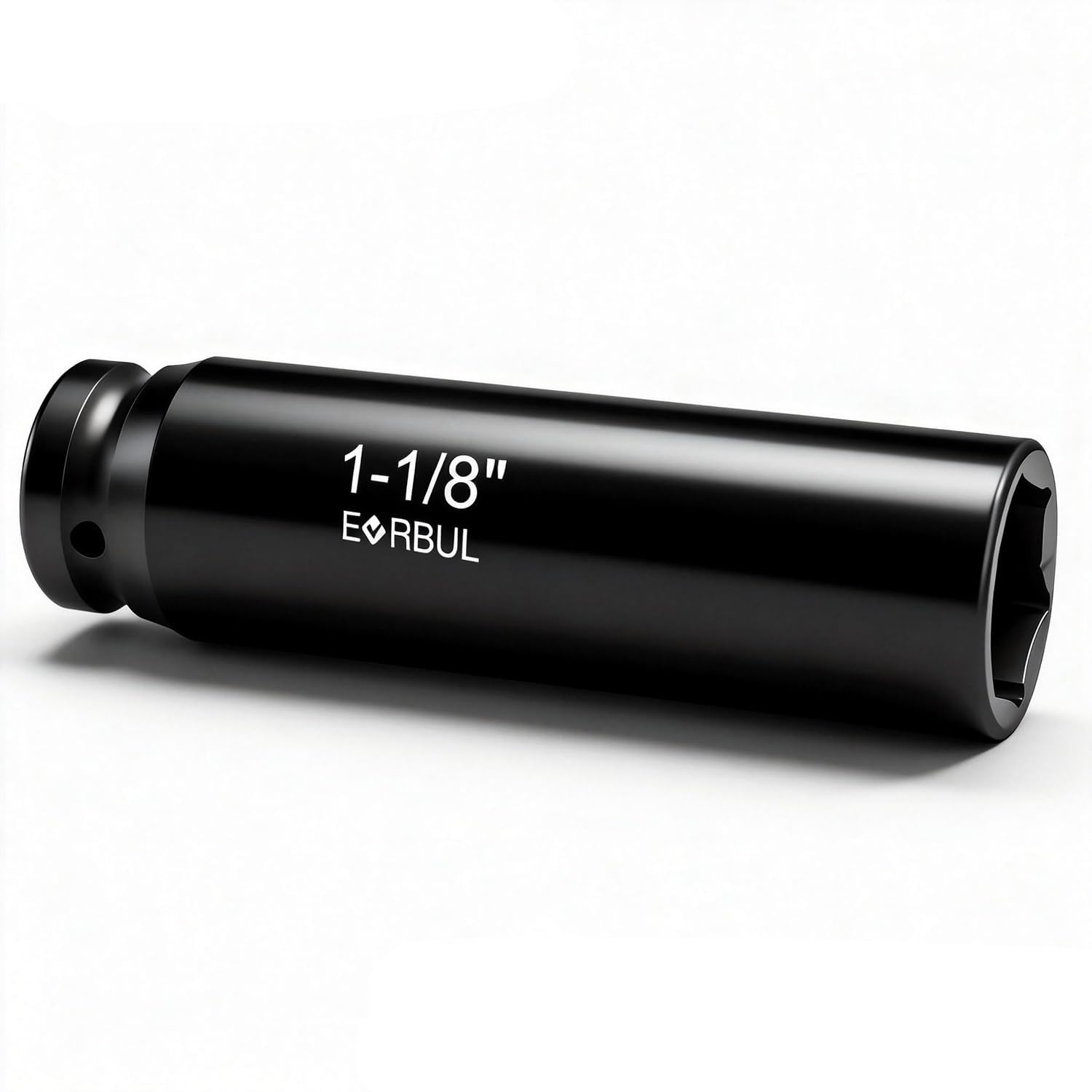 EVRBUL 1/2" Drive 1-1/8" Extra Deep Impact Socket Heavy Duty 6 Point Design Heat-Treated for Automotive Truck and Heavy Equipment Repair