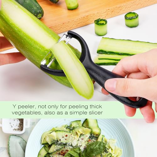 Senbowe Upgrade Potato Peeler for Kitchen, 6PCS Stainless Steel Vegetable Peeler, I and Y Veggie Food Peeler for Apple Fruit Carrot Zucchini Cucumber,Good Grip Makes Peeling Very Easy - Thumbnail 4