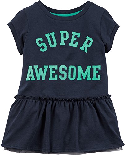 Tunique Carter's fille bleu marine top manches longues taille 4 ans confortable