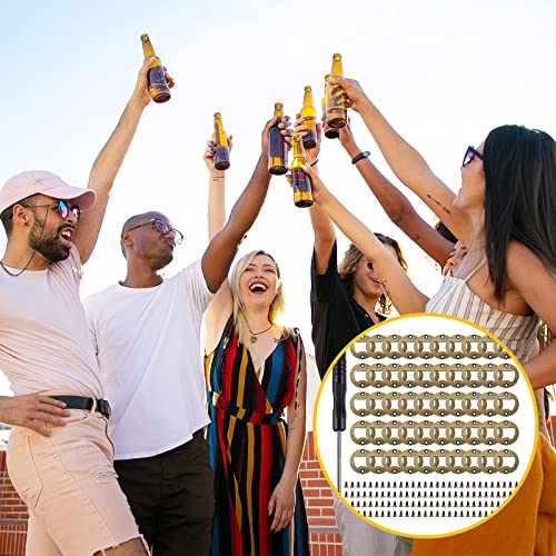 Ohiyoo 50 Set Bottle Opener Insert Diy Bottle Opener Hardware Stainless Steel Metal Bottle Opener Insert Kits Bronze Resin Bottle Opener Hardware Beer Bottle Opener Diy Hardware (Bronze, 50 Set) #TOP6